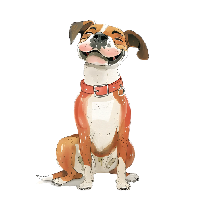 Cute Smiling Dog Print Ready to Press