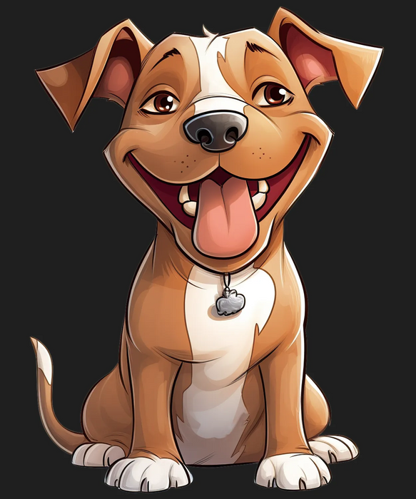 DTF Transfer Ready to Press: Happy Dog