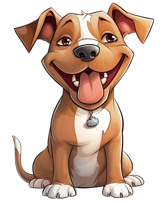 DTF Transfer Ready to Press: Happy Dog