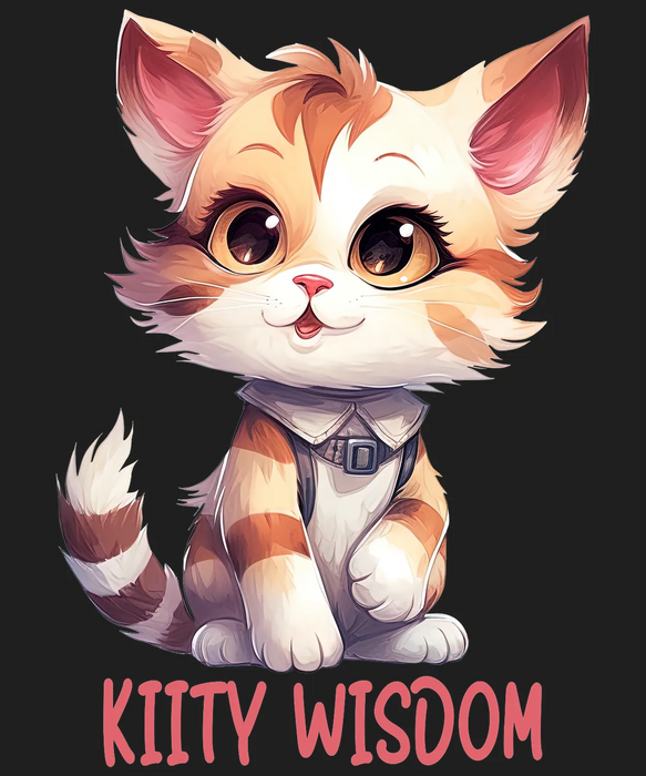 Kitty Wisdom DTF Transfer Ready to Press