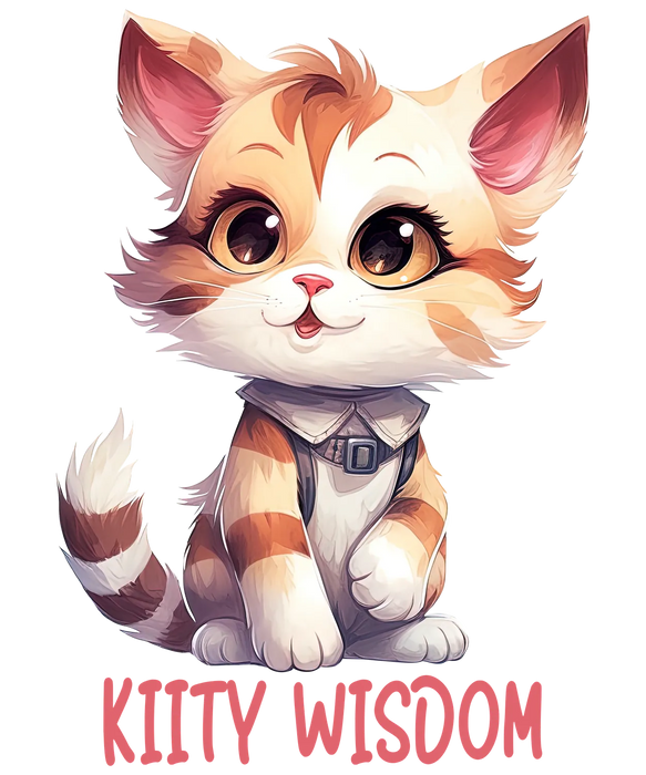 Kitty Wisdom DTF Transfer Ready to Press