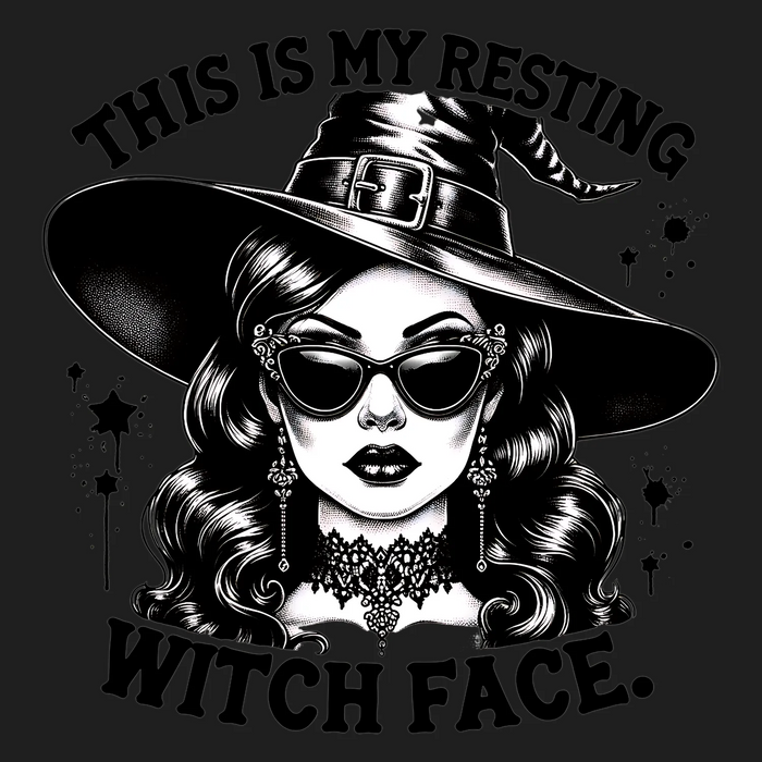 Resting Witch Face DTF Transfer Ready to Press