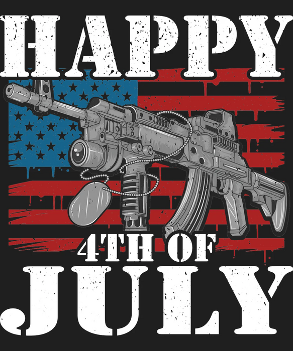 Patriotic Gun DTF Transfer Ready to Press