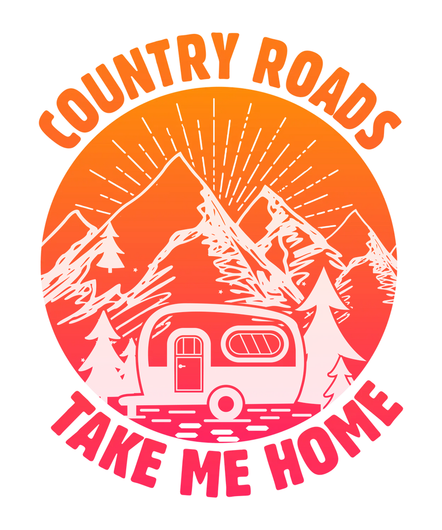 Country Roads DTF Transfer Ready to Press