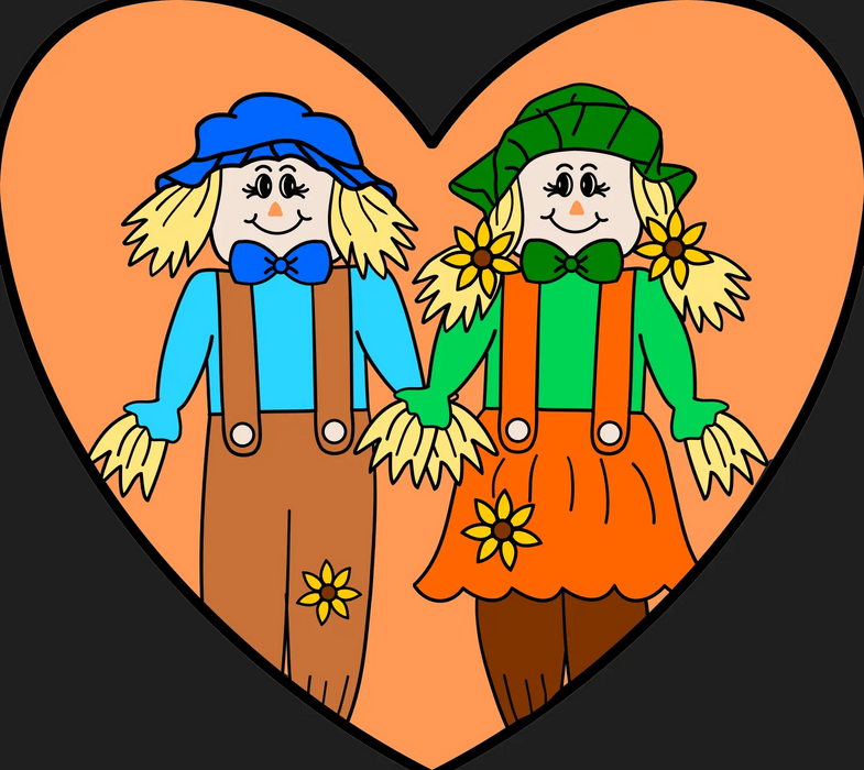 Scarecrow Heart DTF Transfer Ready to Press