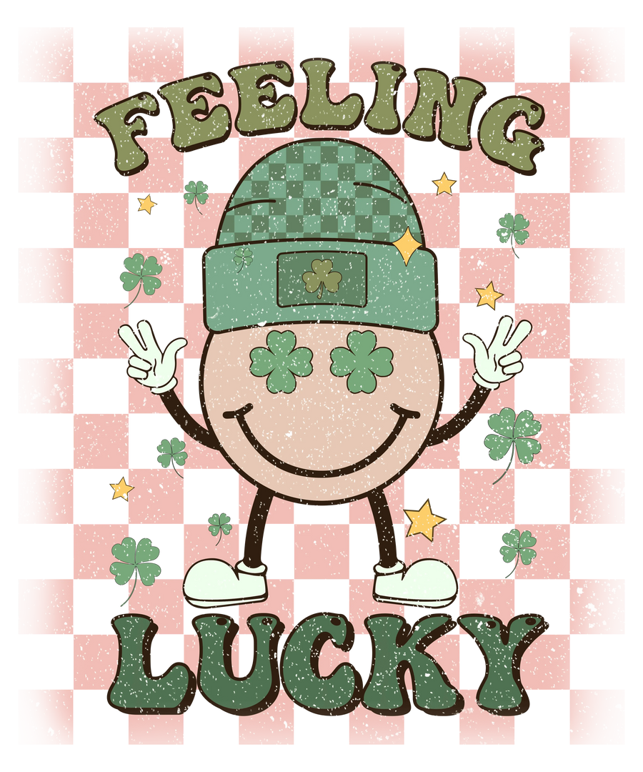 Feeling Lucky St.Patrick鈥檚 Smiley Design - DTF Ready To Press