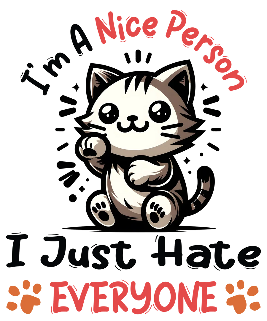 Cute Cat DTF Transfer Ready to Press