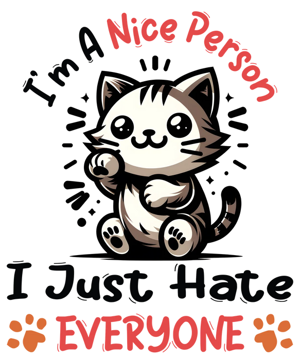 Cute Cat DTF Transfer Ready to Press