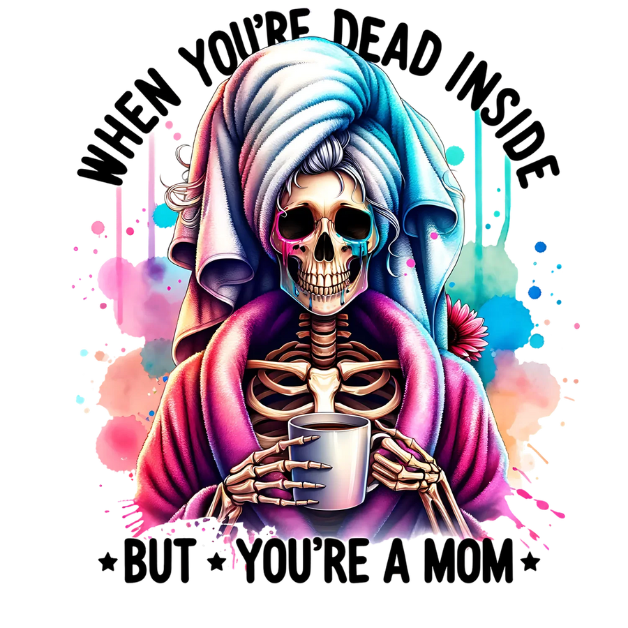 Skull Mug DTF Transfer Ready to Press