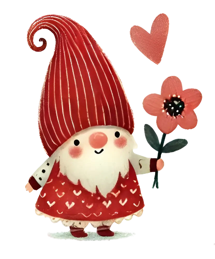 Valentine's Day Gnome Flower Design | DTF Center
