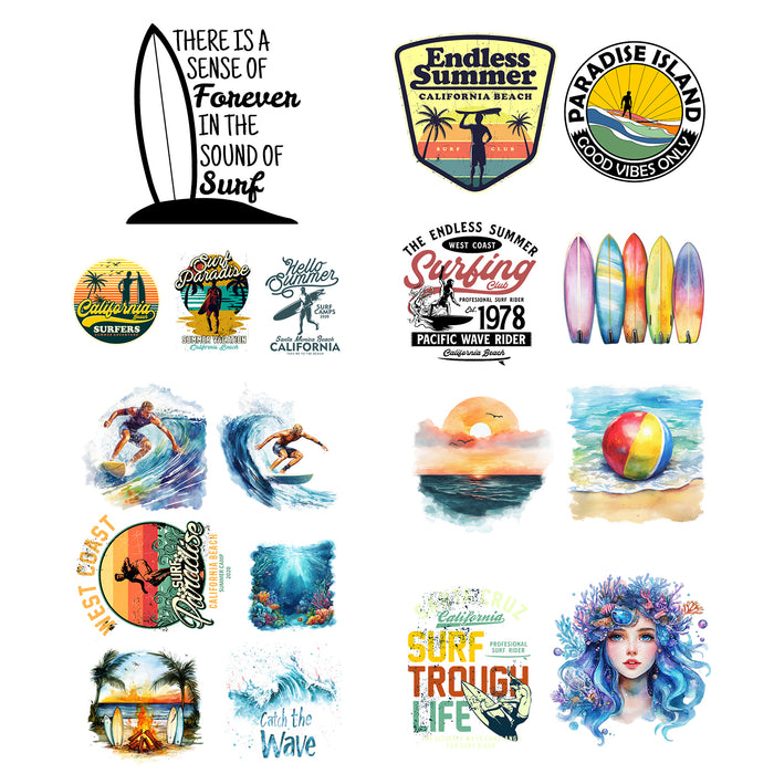 Surf & Ocean - DTF Transfer Bundle - Ready to Press