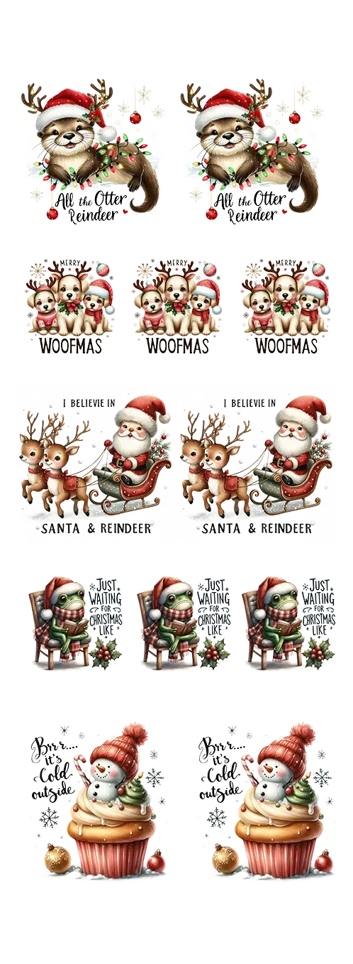 Christmas Cheer Collection Christmas DTF Gang Sheet 22"x60" Premade