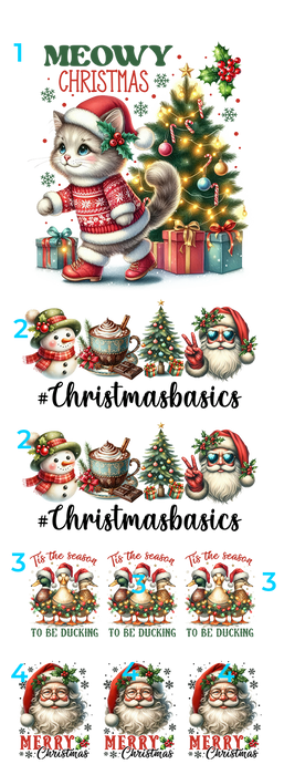 Meowy Christmas: Christmas DTF Gang Sheet 22"x60" Premade