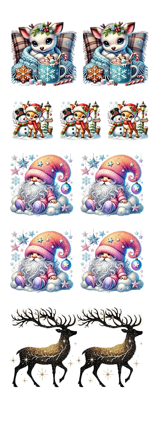 Winter Whimsy: DTF Gang Sheet Christmas 22"x60" Premade