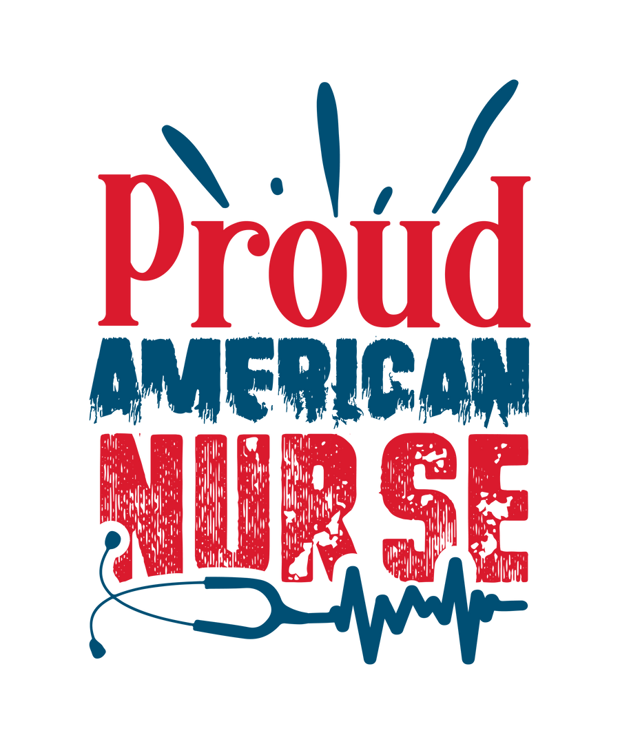 Stolz amerikanische Krankenschwester Design - DTF Ready To Press