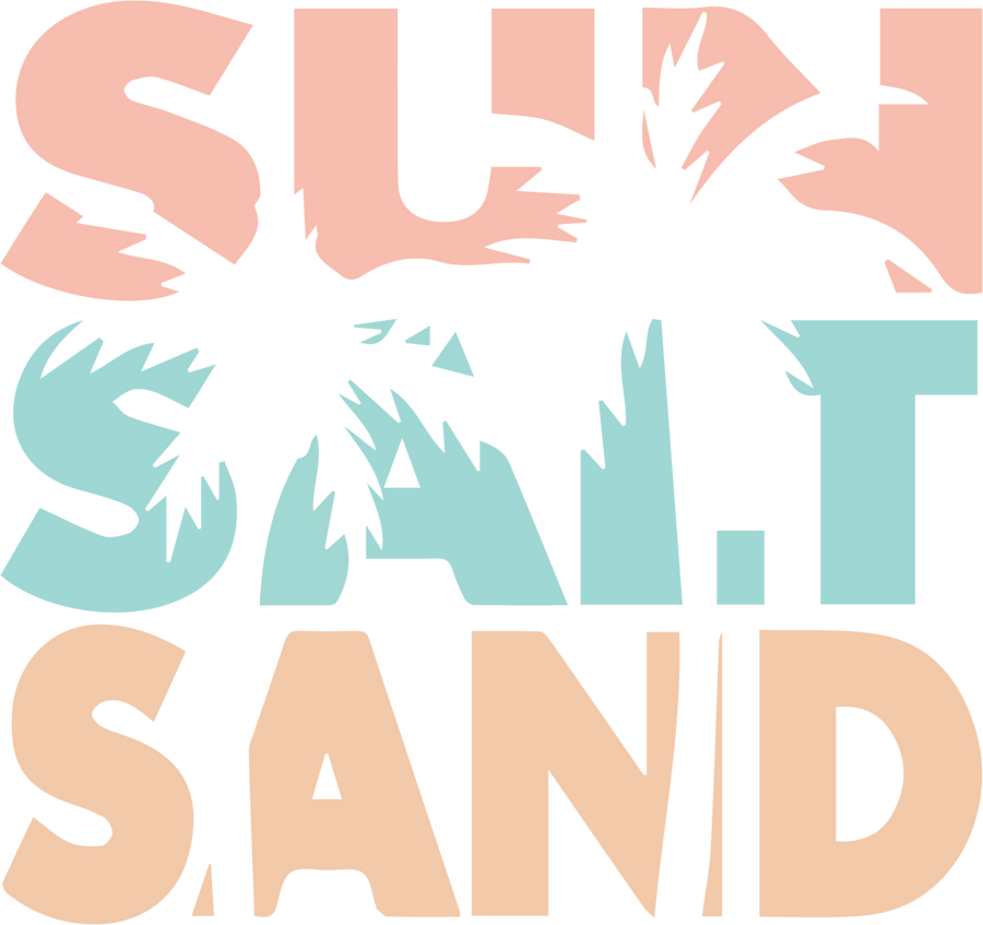 Sun, Salz, Sand Design - DTF bereit zum Pressen