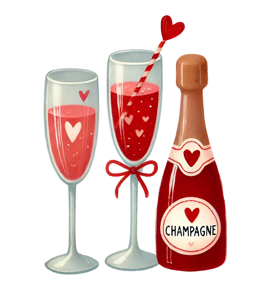 Valentine's Day Champagne Design | DTF Center