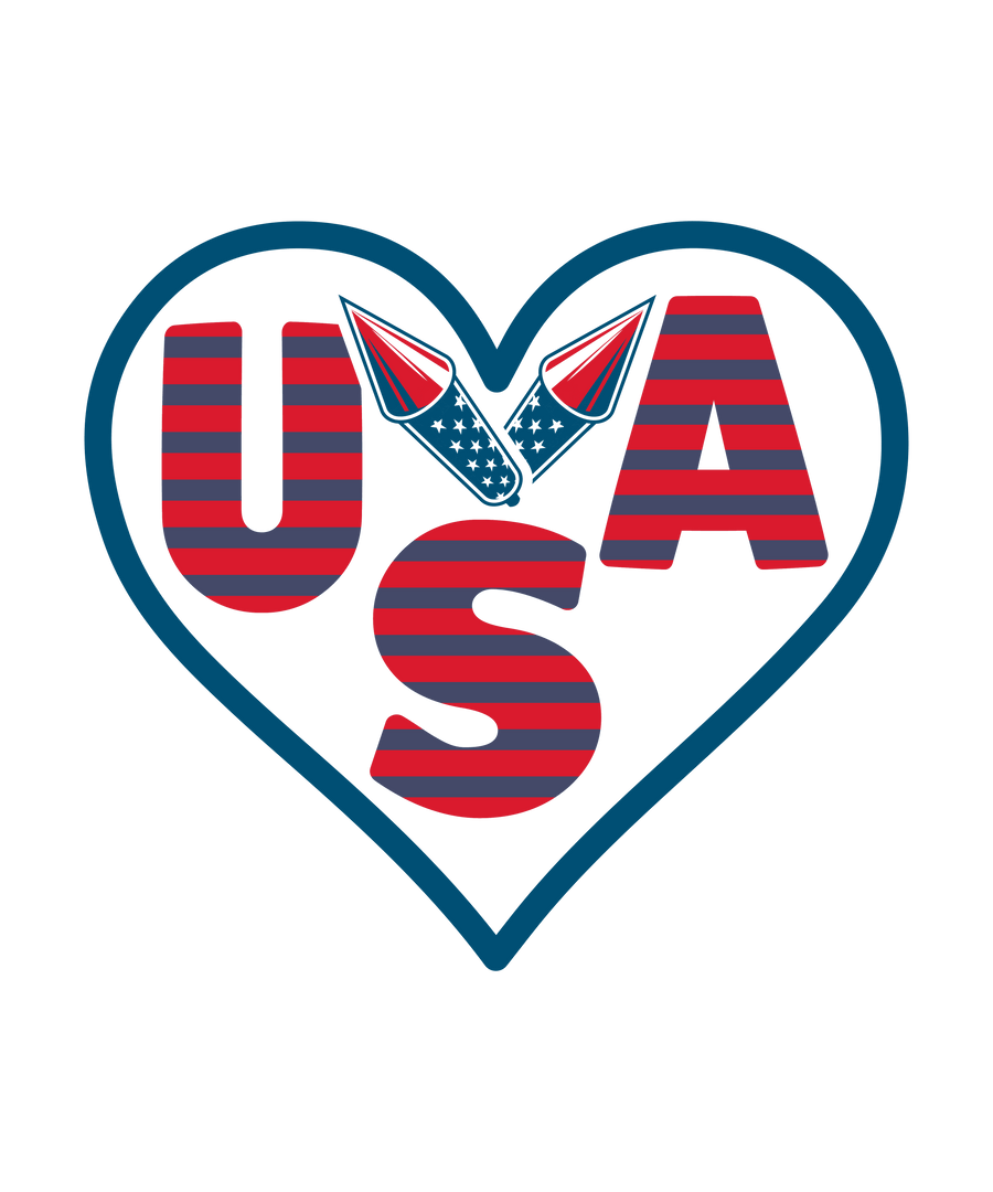 Love USA Design - DTF Bügelbild