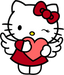 Hello Kitty Valentine's Day Heart Design - DTF Ready To Press - DTF Center 