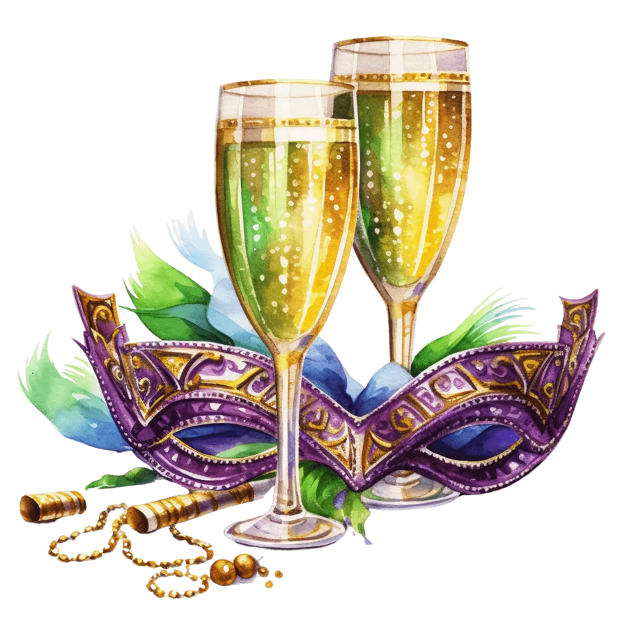 Mardi Gras Fat Tuesday Party Design - DTF Ready To Press