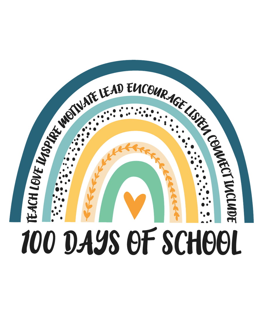 100 Days Of School Design - DTF Ready To Press