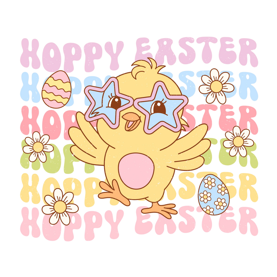 Funny Retro Hoppy Easter Design - DTF Ready To Press