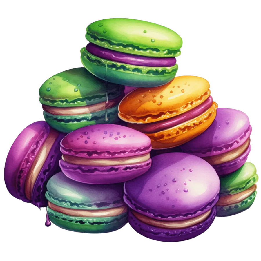 Mardi Gras Macaron Lover Design - DTF Ready To Press