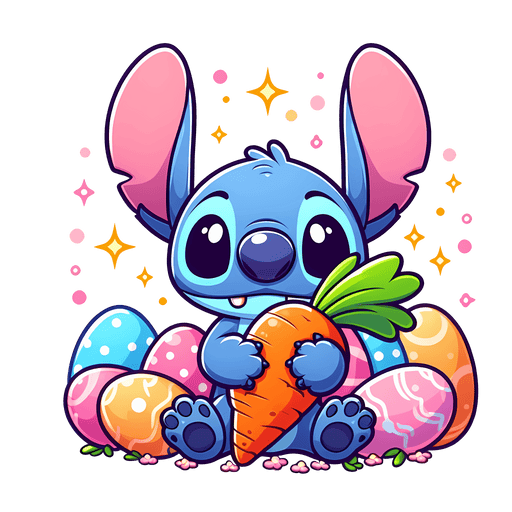 Baby Stitch Cute Easter Design - DTF Ready To Press - DTF Center