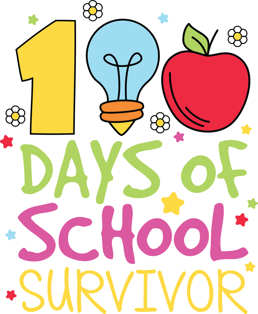 100 Days Of School Survivor Design - DTF Ready To Press