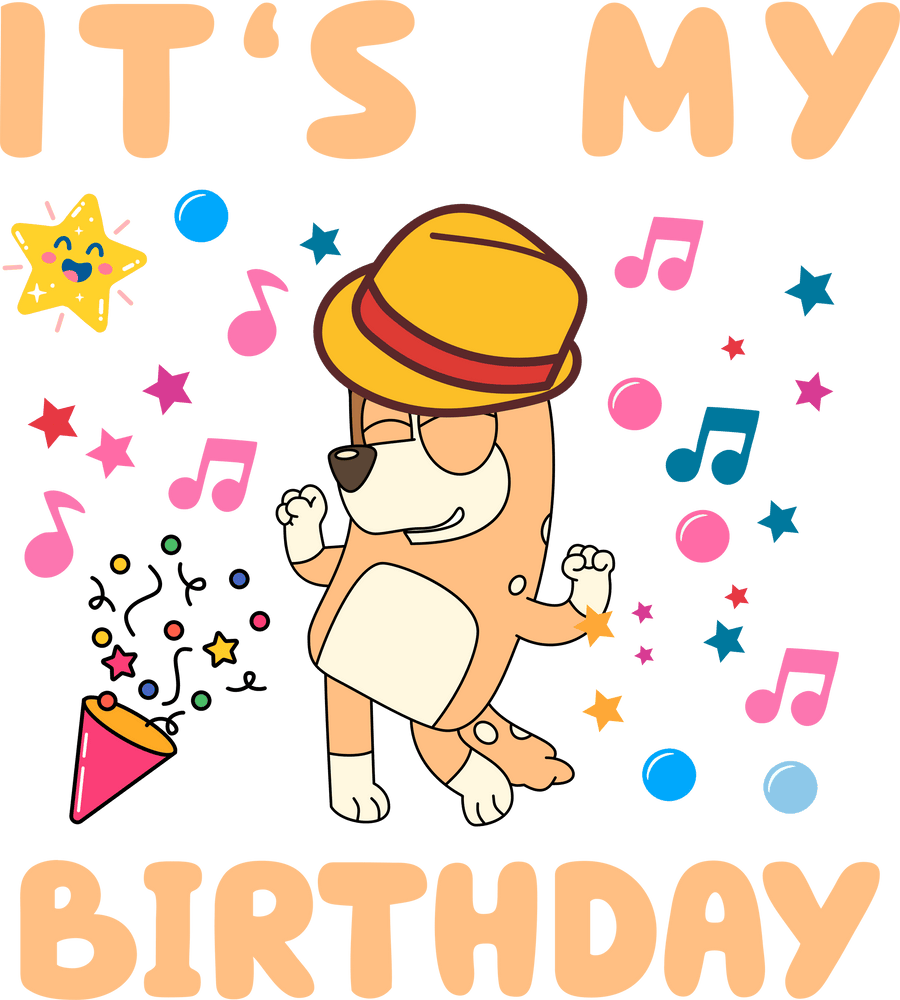 It's My Birthday Bingo Design - DTF Ready To Press