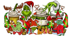 Grinch Christmas Cups Design - DTF Ready To Press - DTF Center 
