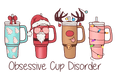 Obsessive Cup Disorder Christmas Design - DTF Ready To Press - DTF Center 