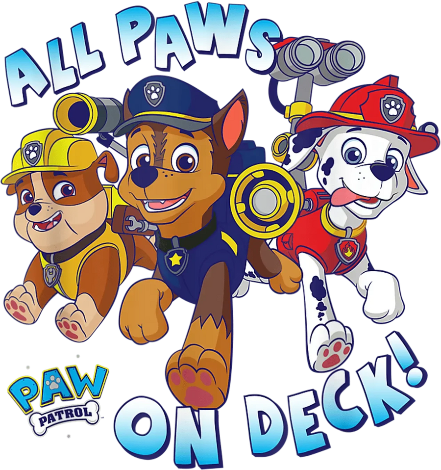 All Paws On Deck Paw Patrol Design - DTF Ready To Press