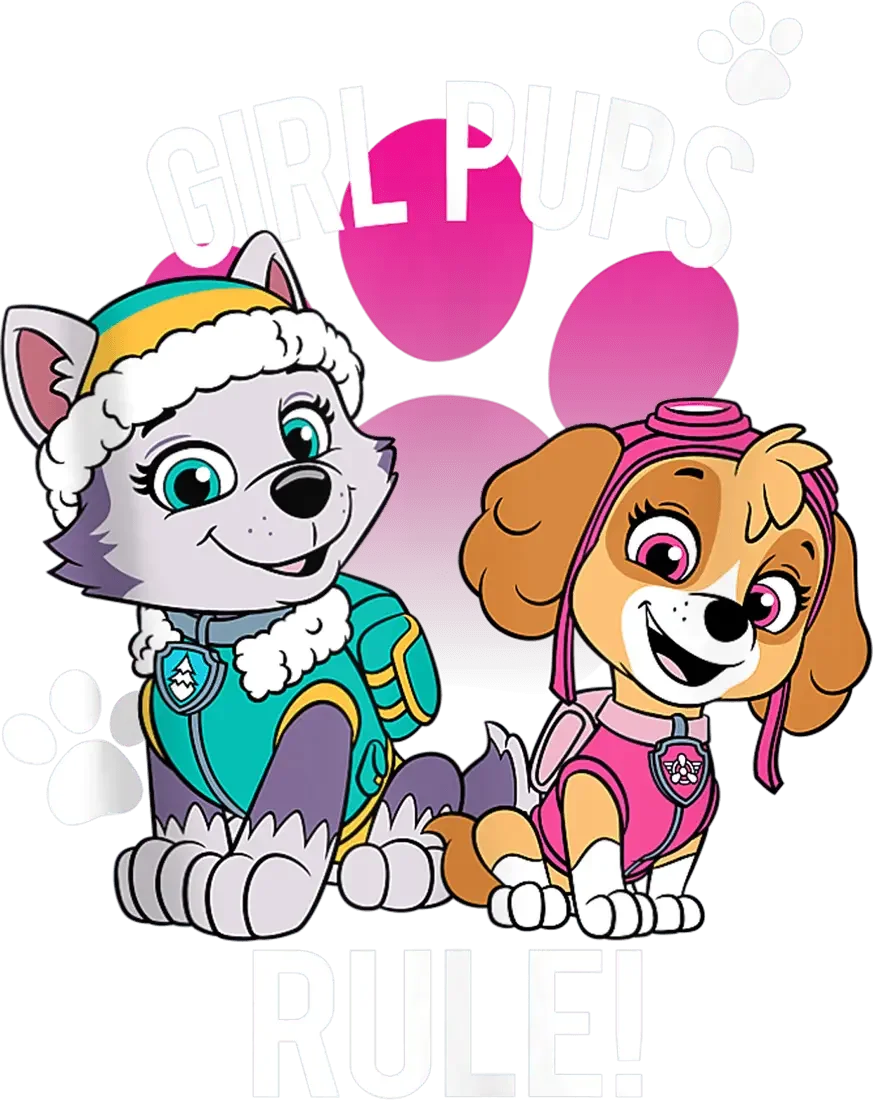 Girl Pups Rule Paw Patrol Design - DTF Ready To Press