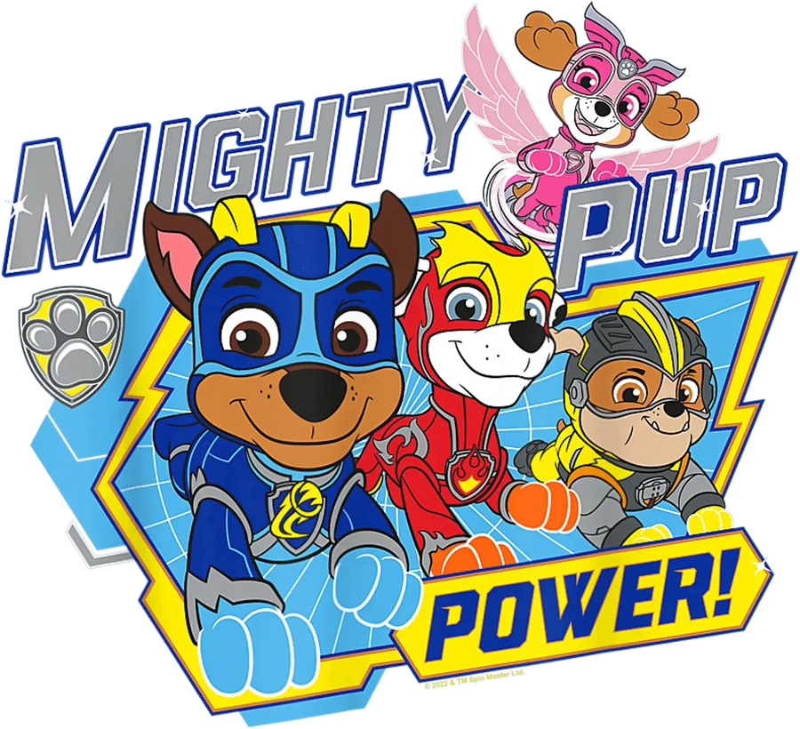 Mighty Pup Power Paw Patrol Design - DTF Ready To Press