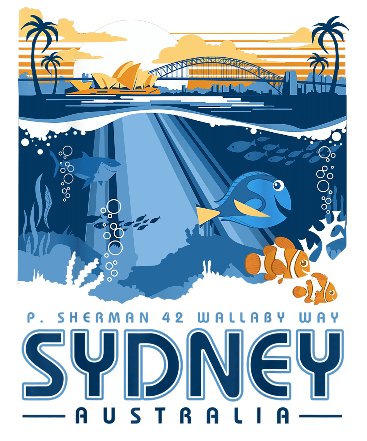 Disney Finding Nemo Sydney Australia Design - DTF Ready To Press – DTF ...