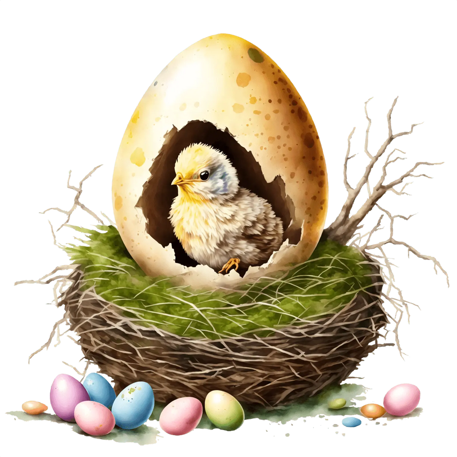 Cute Chick Easter Design - DTF Ready To Press