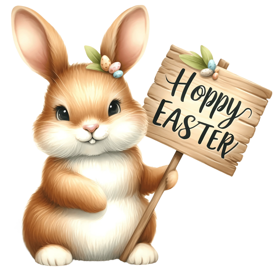 Happy Easter Bunny Party Design - DTF Ready To Press