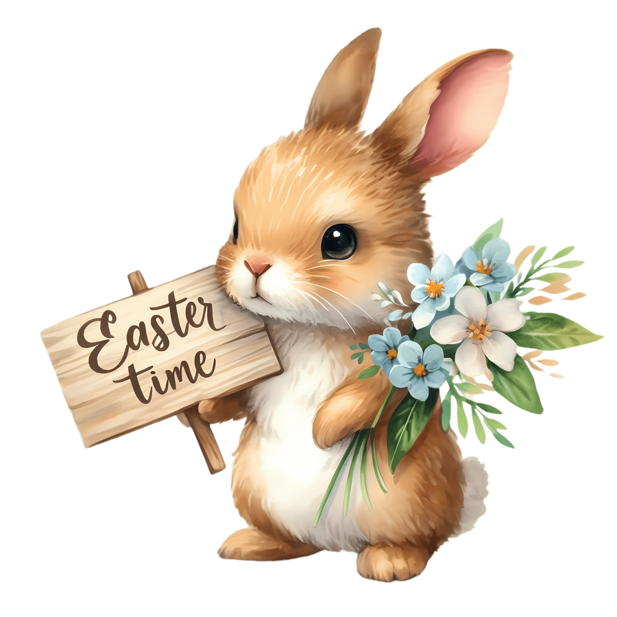 Easter Time Bunny Party Design - DTF Ready To Press