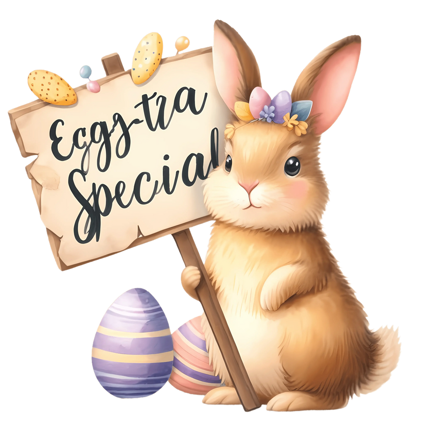 Eggstra Special Easter Cute Bunny Design - DTF Ready To Press