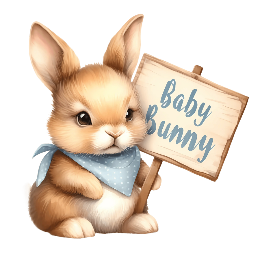 Baby Bunny Easter Design - DTF Ready To Press