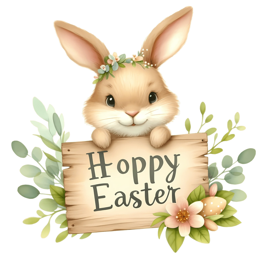 Happy Easter Bunny Party Design - DTF Ready To Press