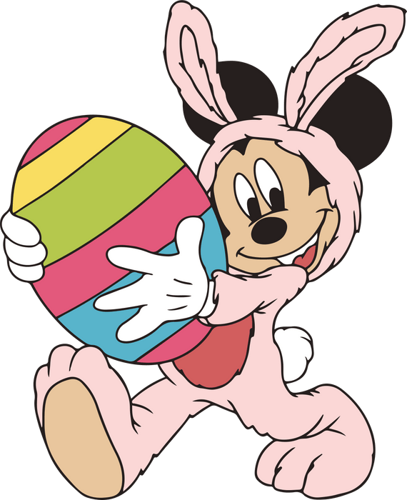 Mickey Mouse Easter Bunny Design - DTF Ready To Press - DTF Center 