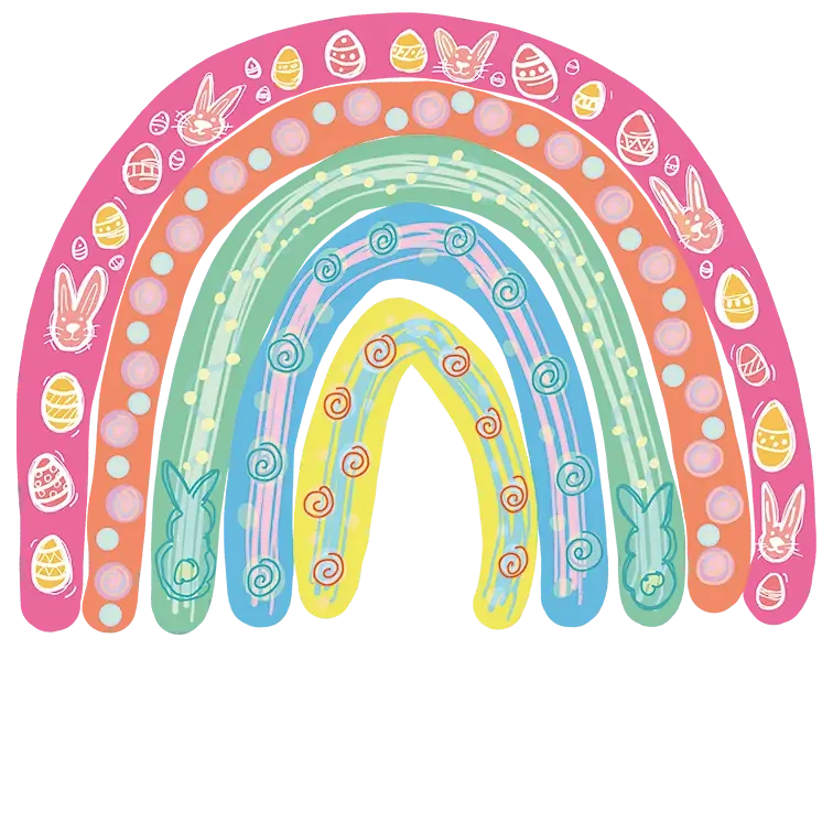 Easter Rainbow Design - DTF Ready To Press
