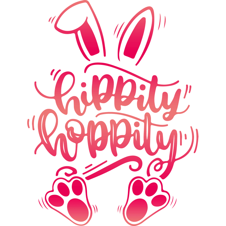 Happy Easter Bunny Design - DTF Ready To Press