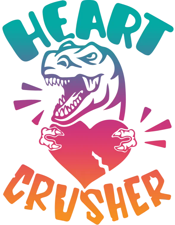 Heart Crusher Valentine's Day Design - DTF Ready To Press
