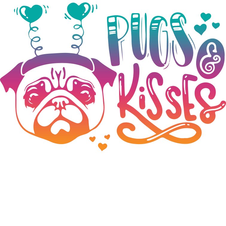 Pugs Kisses Valentine's Day Design - DTF Ready To Press