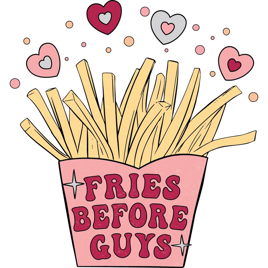 Pommes vor Jungs Valentinstag Design - DTF Ready To Press
