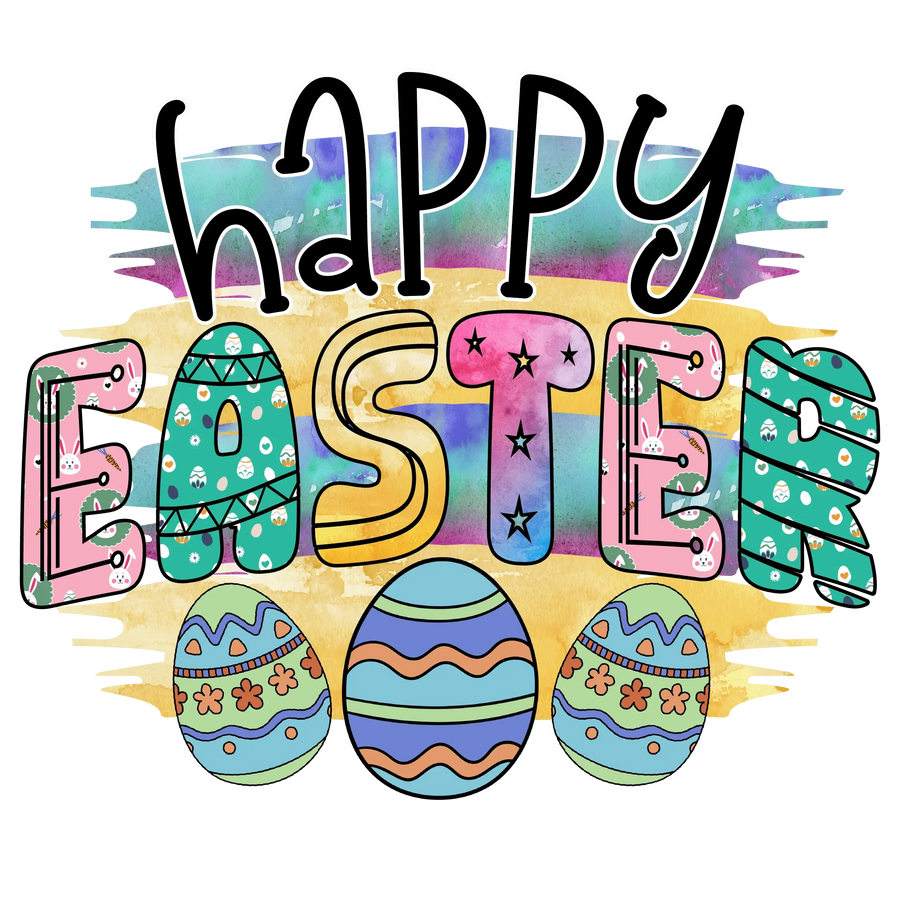 Happy Easter Hunting Egg Design - DTF Ready To Press