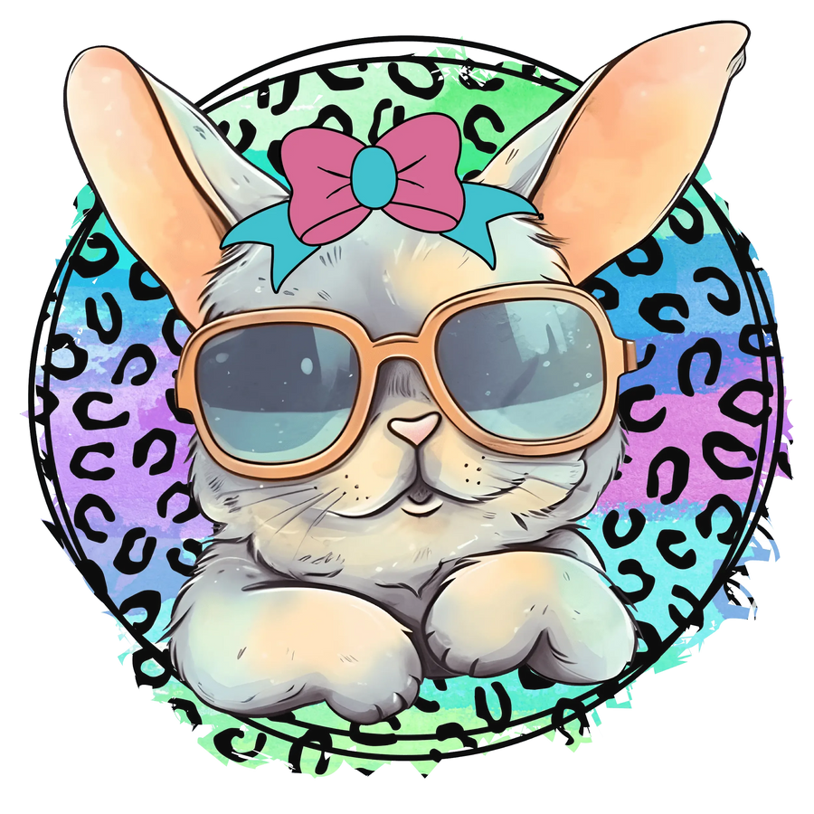 Easter Cool Bunny Design - DTF Ready To Press